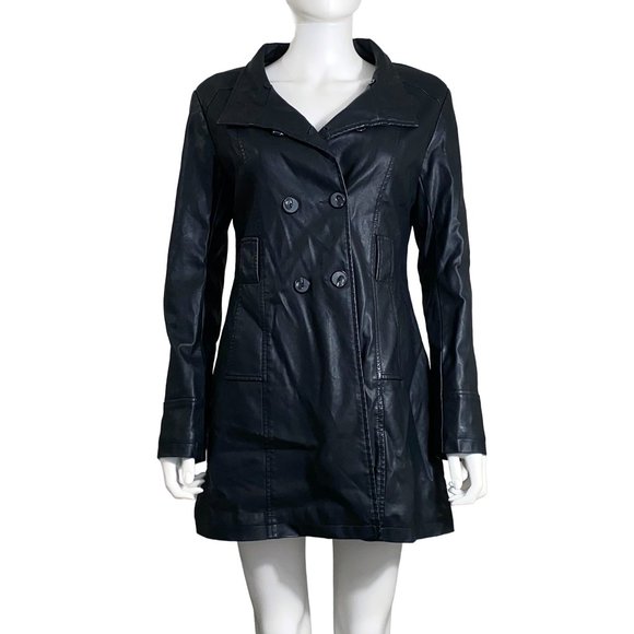 CAREFREELAND Jackets & Blazers - Soft Black Leather Coat - Women's Juniors Size 14 US (3XL Asia) - CAREFREELAND